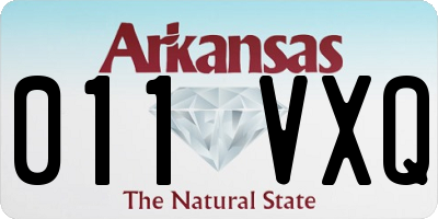 AR license plate 011VXQ