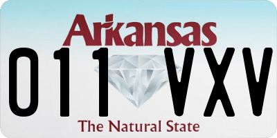AR license plate 011VXV