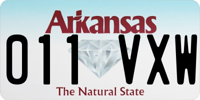 AR license plate 011VXW