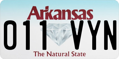AR license plate 011VYN