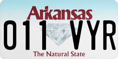 AR license plate 011VYR