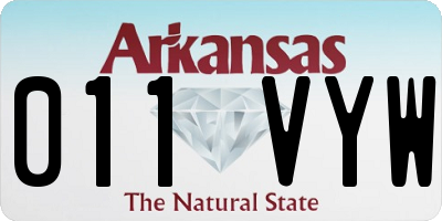 AR license plate 011VYW