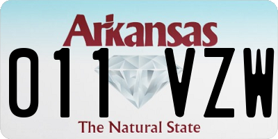 AR license plate 011VZW