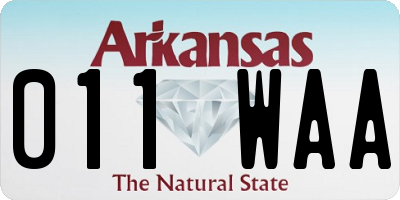 AR license plate 011WAA