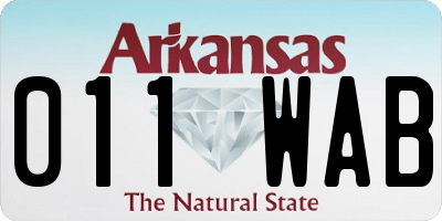 AR license plate 011WAB