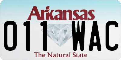 AR license plate 011WAC