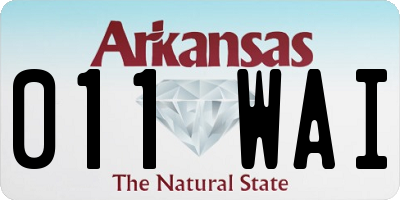 AR license plate 011WAI