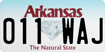 AR license plate 011WAJ