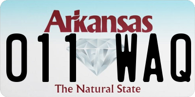 AR license plate 011WAQ