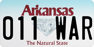 AR license plate 011WAR