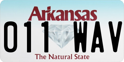 AR license plate 011WAV