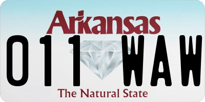 AR license plate 011WAW