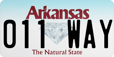 AR license plate 011WAY