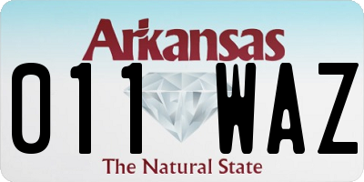 AR license plate 011WAZ