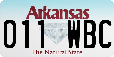 AR license plate 011WBC