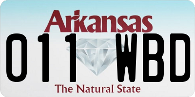 AR license plate 011WBD