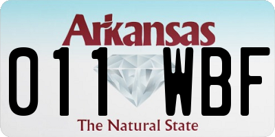 AR license plate 011WBF