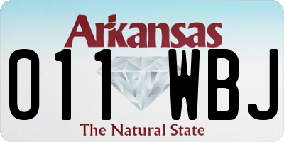 AR license plate 011WBJ