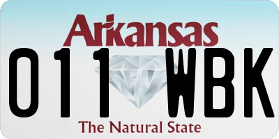 AR license plate 011WBK