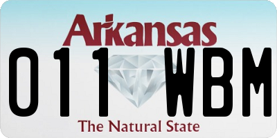 AR license plate 011WBM