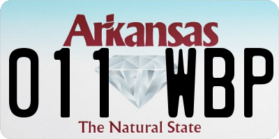 AR license plate 011WBP