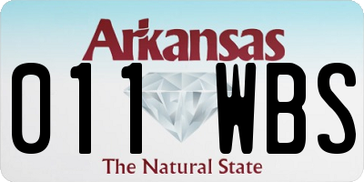 AR license plate 011WBS