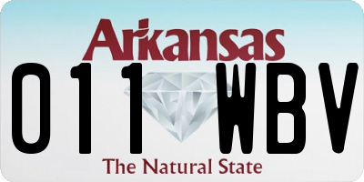AR license plate 011WBV