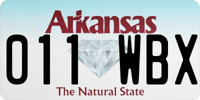 AR license plate 011WBX