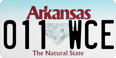 AR license plate 011WCE