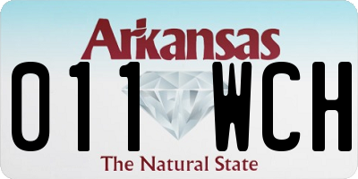 AR license plate 011WCH