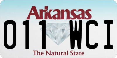 AR license plate 011WCI