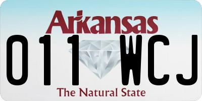 AR license plate 011WCJ