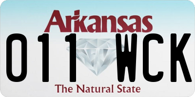 AR license plate 011WCK