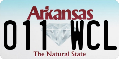 AR license plate 011WCL