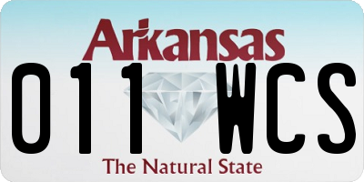AR license plate 011WCS