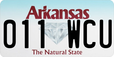 AR license plate 011WCU