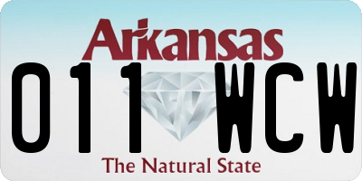 AR license plate 011WCW