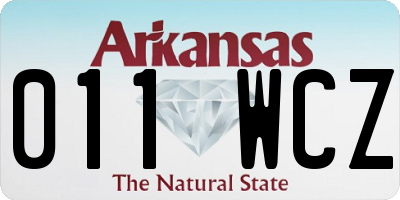 AR license plate 011WCZ