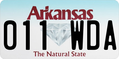 AR license plate 011WDA
