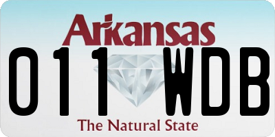 AR license plate 011WDB