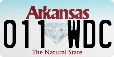 AR license plate 011WDC