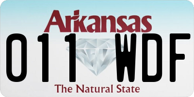 AR license plate 011WDF
