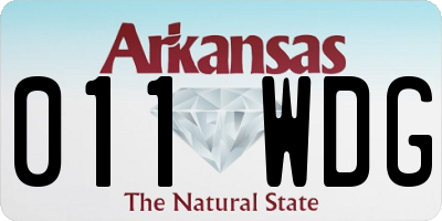 AR license plate 011WDG