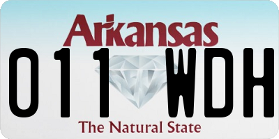 AR license plate 011WDH