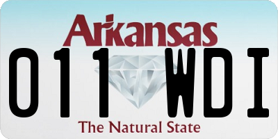 AR license plate 011WDI