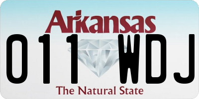 AR license plate 011WDJ