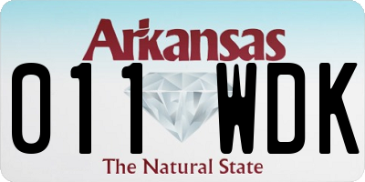 AR license plate 011WDK