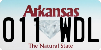 AR license plate 011WDL