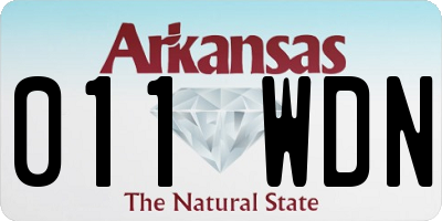 AR license plate 011WDN