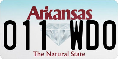 AR license plate 011WDO